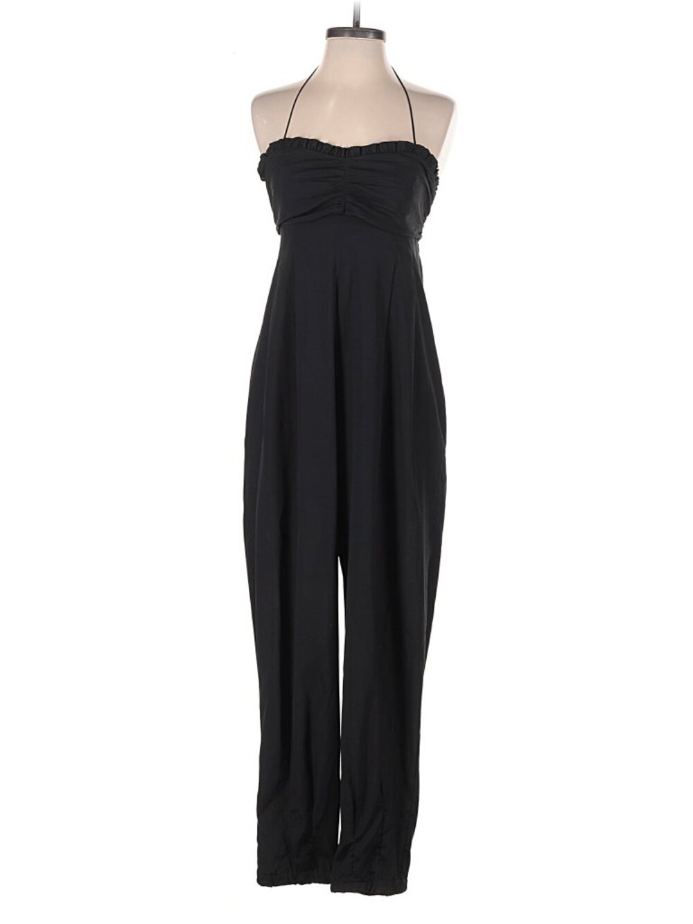 Alice + Olivia Black Halter Jumpsuit - Medium